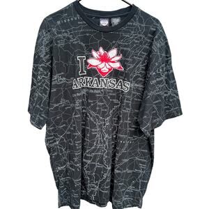 Vintage I Love Arkansas state map Magnolia State of Mine shirt Size XL